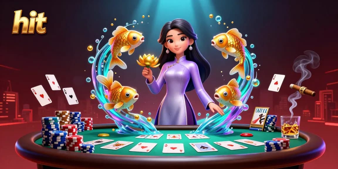 Hit your jackpot with an elegant Asian woman and vibrant casino elements in a stunning scene.
