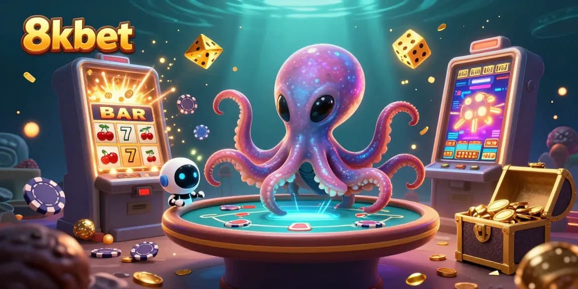 Experience thrilling action with 8xbet in this dynamic casino cartoon illustration full of excitement and vivid details.