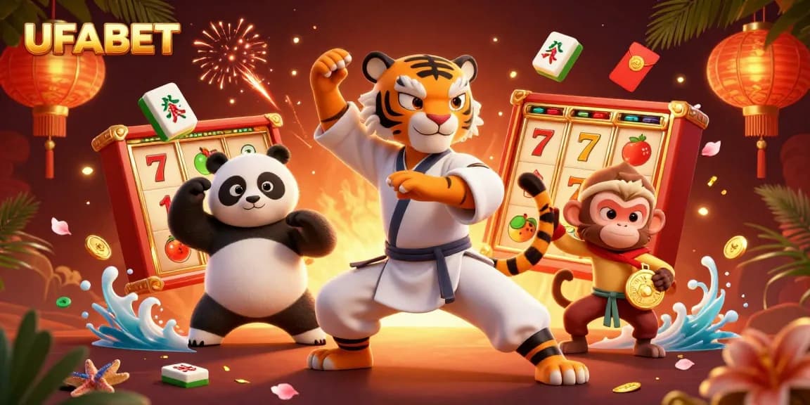 Spin and win at UFABET with 3D characters embodying the excitement of online slots and jackpots.