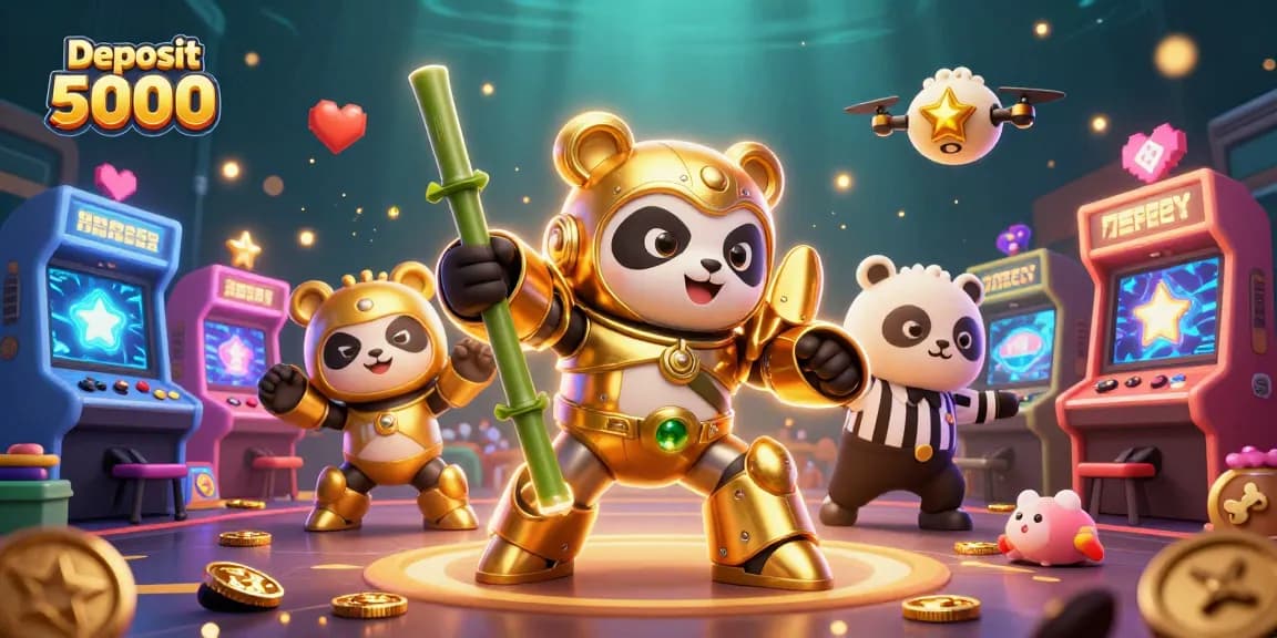 Deposit 5000 mempersembahkan pengalaman bermain game menarik dengan panda robot dan elemen kasino yang mengesankan.