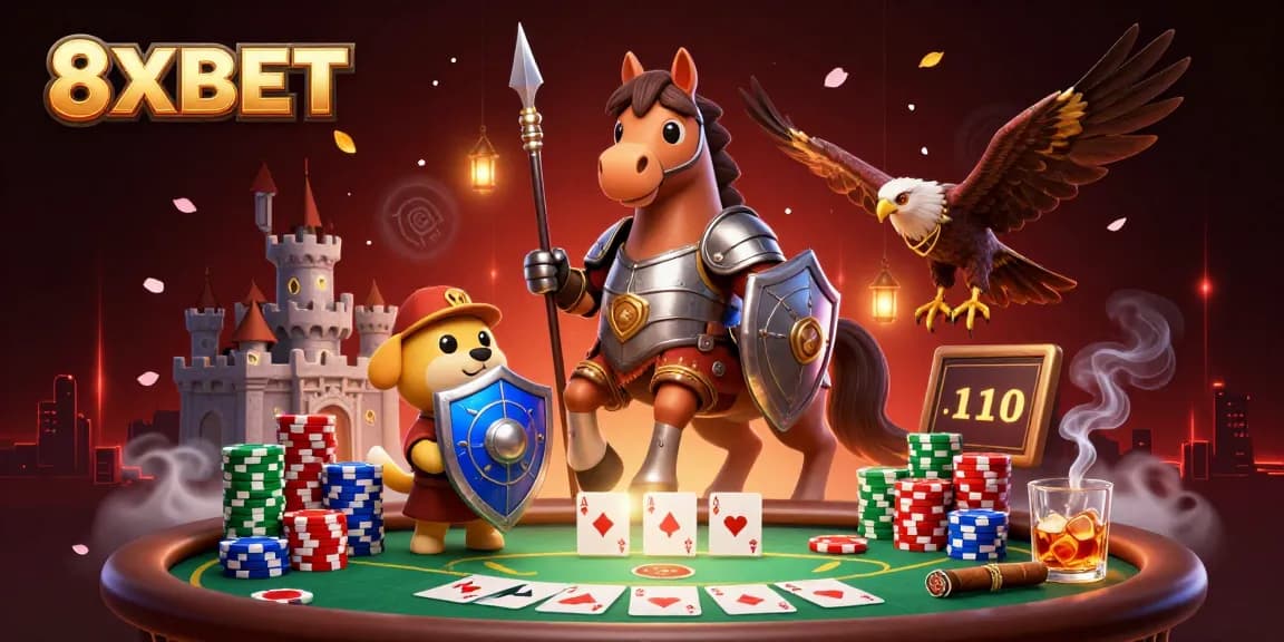 Engage with thrilling poker action and experience the excitement of 8XBET's gaming realm.