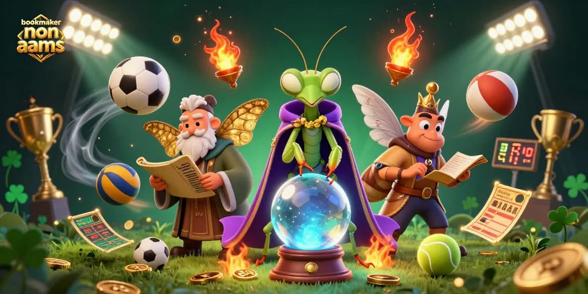 Esplora il mondo dei bookmaker non AAMS con questa illustrazione che rappresenta scommesse sportive e fortuna.