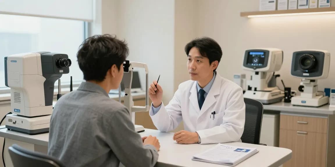 Patient consultation at SNU Eye Clinic, discussing snuseoul vision correction options.