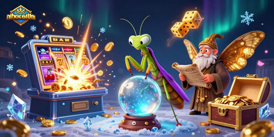 Experience excitement with nhacaibetuytin in a vibrant 3D casino scene featuring fortune tellers and dynamic game elements.