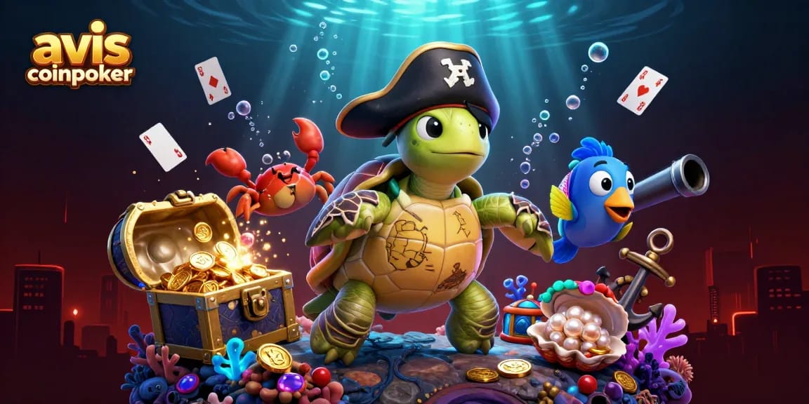 Jouez sur CoinPoker en découvrant des trésors et des jeux passionnants dans un milieu marin coloré.