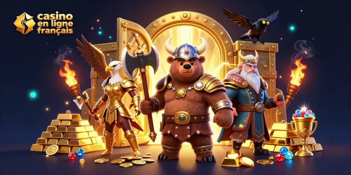 Vivez l'expérience du casino en ligne français avec cette illustration dynamique et captivante.