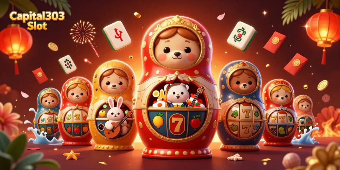 Experience the thrill of Capital303 Slot with exciting slot reels and vibrant casino elements.