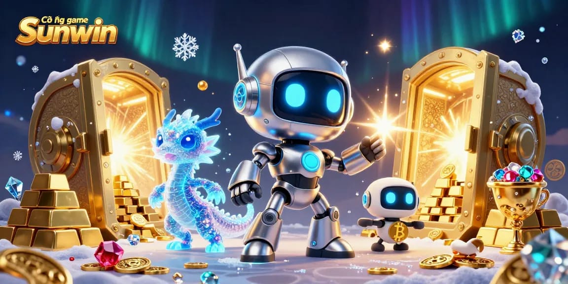 Engage with Cổng game Sunwin in this vibrant 3D digital casino adventure full of gold and excitement.