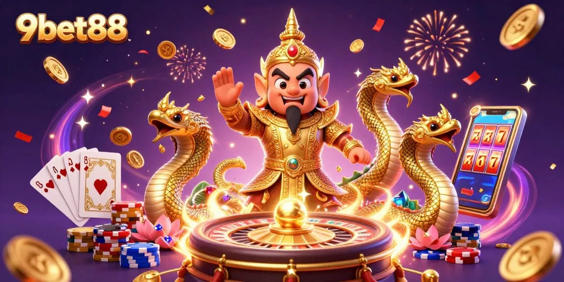 Experience the excitement of 9bet88 with dazzling slot games and a vibrant casino atmosphere.