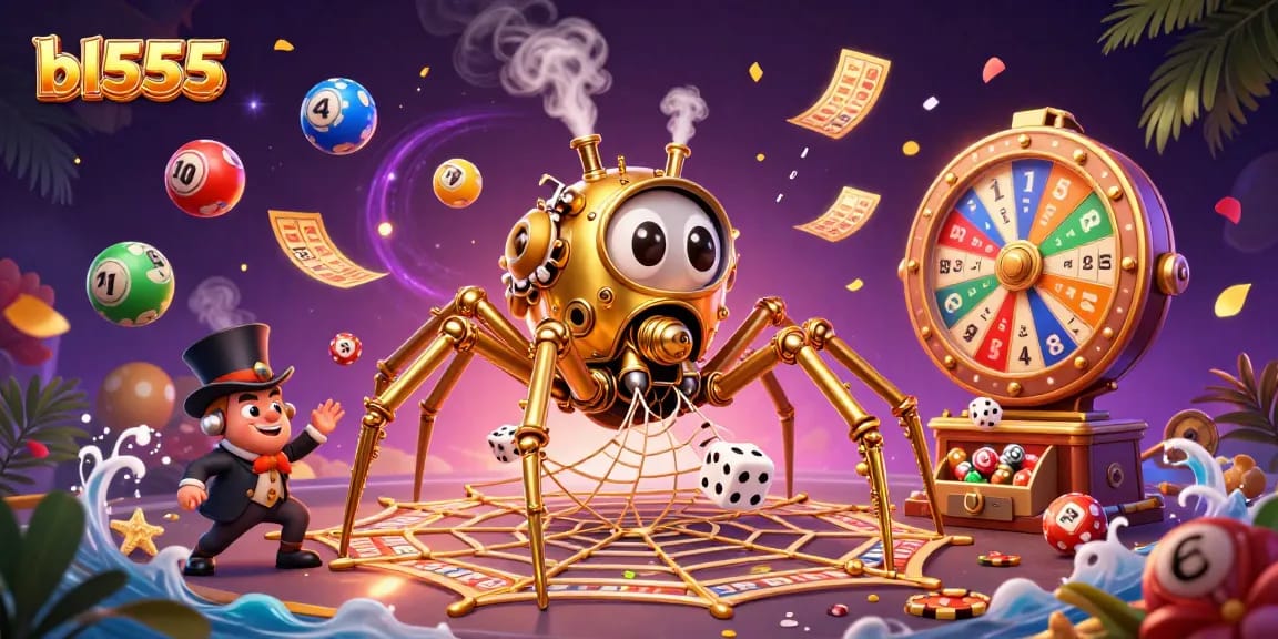 Experience thrilling gameplay at bl555, featuring a vibrant steampunk theme and dynamic lottery elements.