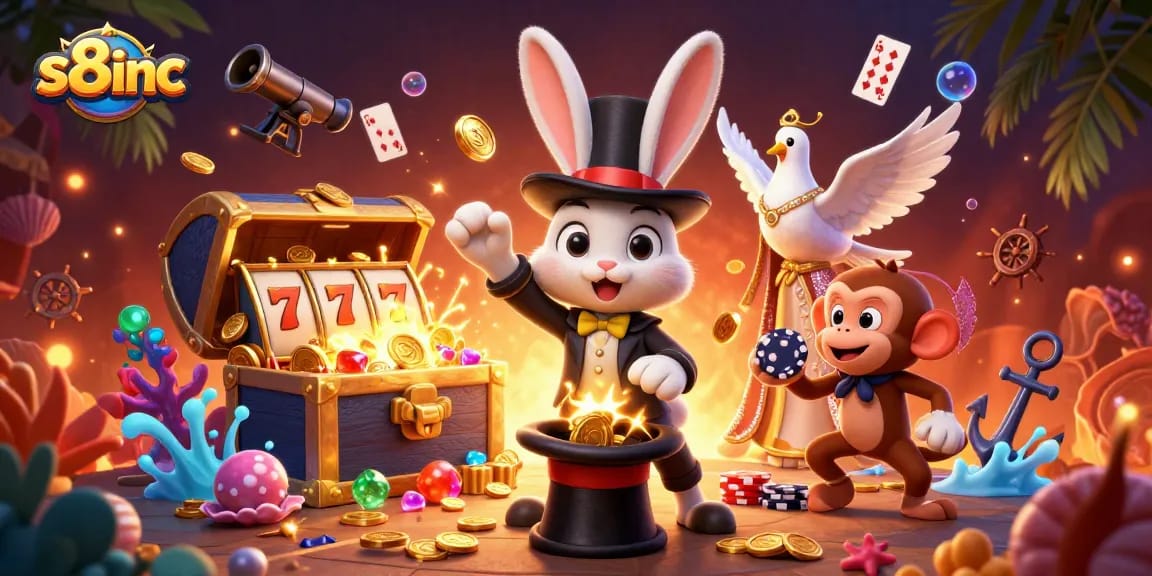 Experience thrilling gameplay at s8inc with vibrant casino elements and lively characters.