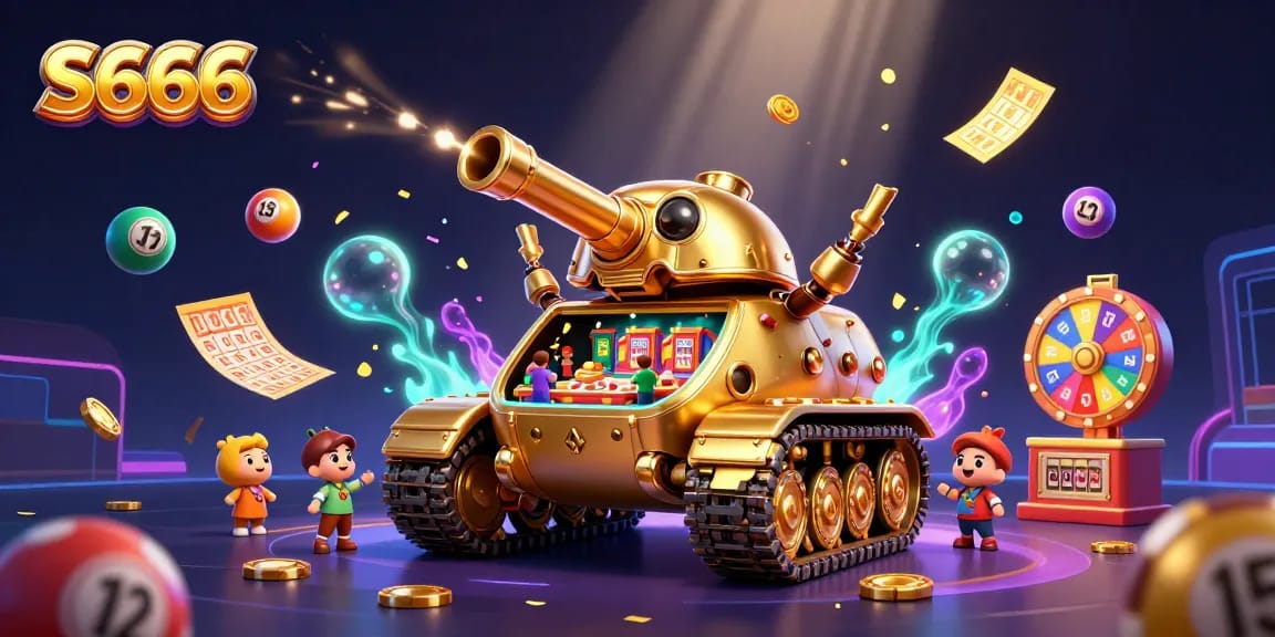 S666 showcases a vibrant 3D casino scene with dynamic elements and engaging visuals.