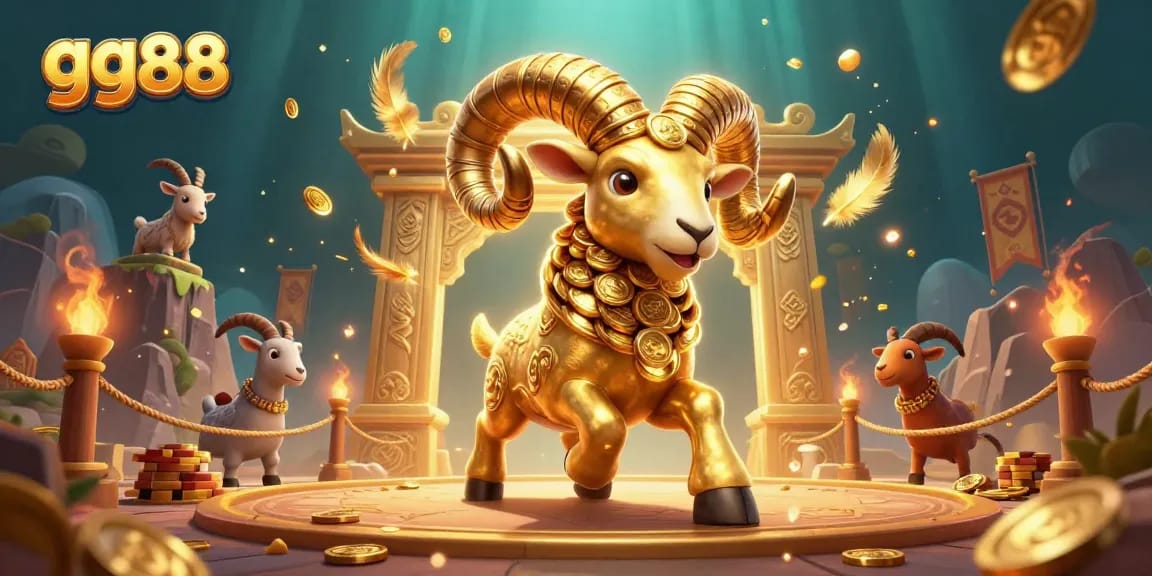 Experience immersive gaming at gg88 with lively 3D visuals of golden characters and vibrant casino elements.