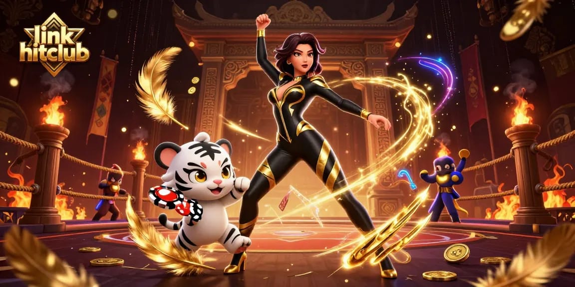 Engage in thrilling gameplay at link hitclub with an acrobatic character and casino elements.