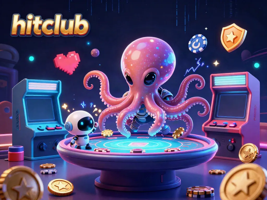 Play dynamic poker with aliens in the vibrant hitclub universe, featuring colorful game elements and energetic visuals.