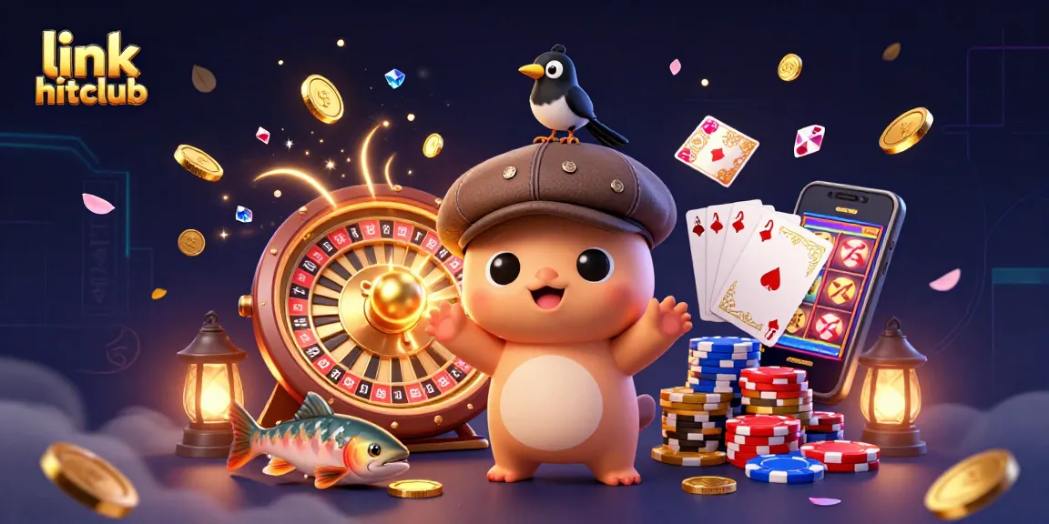 Spin and win at link hitclub with Nessie and friends as they celebrate vibrant casino elements.
