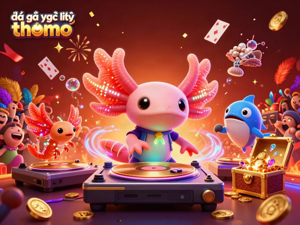 Experience the thrill of đá gà trực tiếp thomo with this vibrant 3D illustration of a lively cockfighting scene.