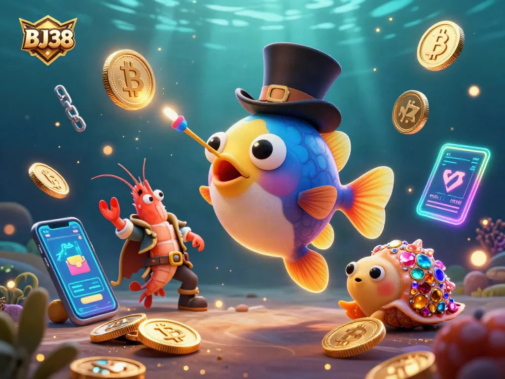 Engage in BJ38's thrilling gaming adventures featuring sparkling treasures and crypto elements.
