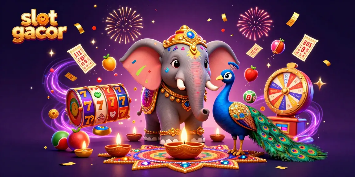 Engage with "slot gacor" as colorful slot reels, lucky symbols, and festive characters create an exhilarating casino atmosphere.