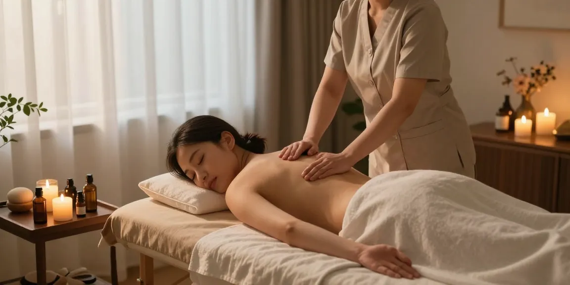 Enjoying 용인출장마사지 in a soothing home environment with professional therapists.