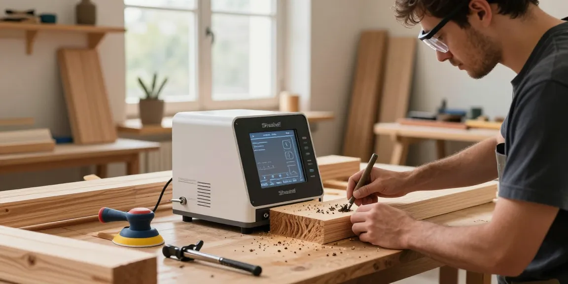 Shashel device in a workshop effectively eliminating wood insects.