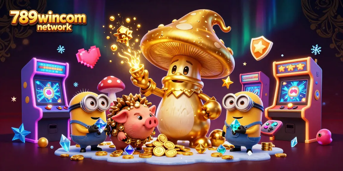 Experience thrilling gaming at 789wincom network with a magical scene of enchanting characters searching for treasure.