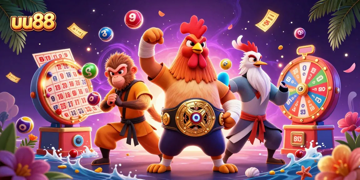 Experience thrilling games like uu88 with a dynamic scene of characters and casino elements.
