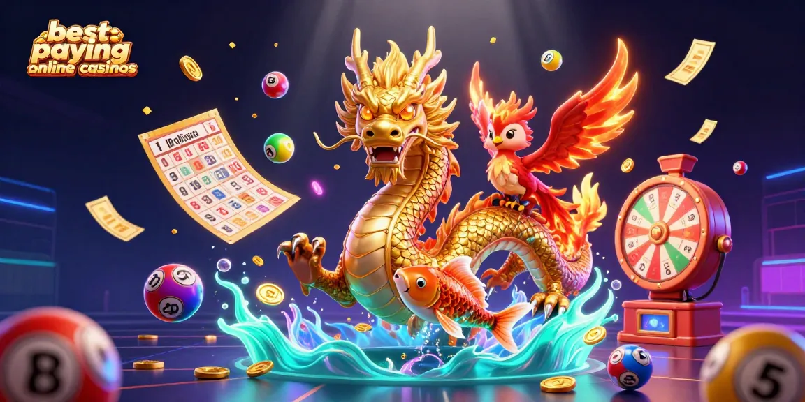 Experience the thrill of the best paying online casinos with a vibrant 3D scene featuring dynamic characters.