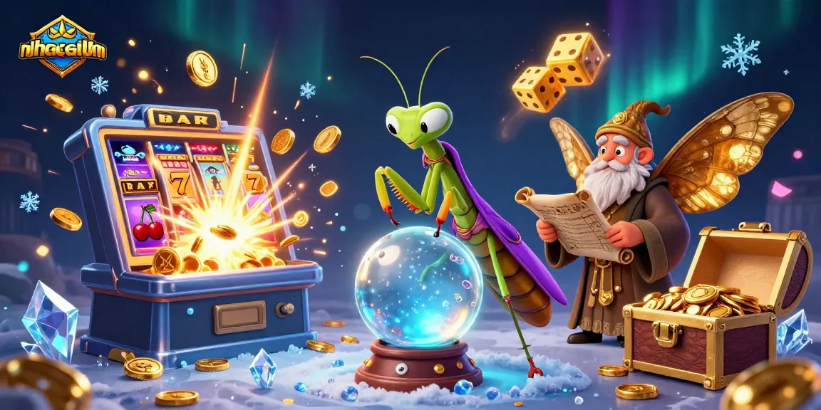 Experience excitement with nhacaibetuytin in a vibrant 3D casino scene featuring fortune tellers and dynamic game elements.